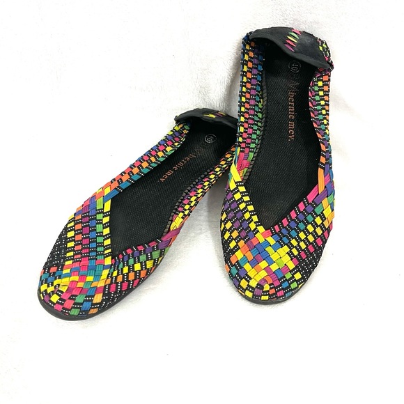 Bernie Mev Multicolor Woven Catwalk Slip-On Flats - Picture 2 of 10